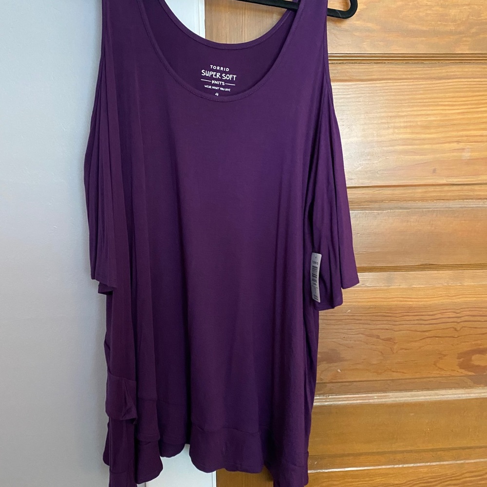 Torrid Soft Knit Cold Shoulder T-shirt